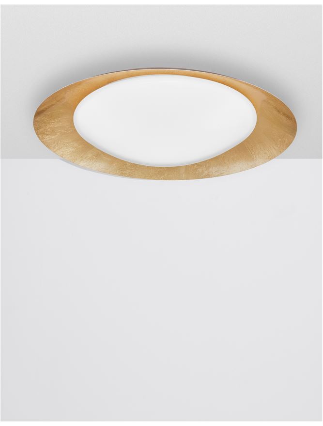 Plafoniera VITA White Outside Golden Leaf Inside 28W Diam. 50 cm Nova Luce
