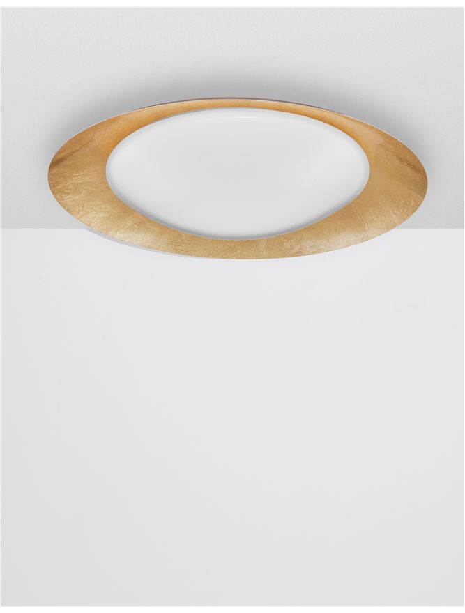 Plafoniera VITA White Outside Golden Leaf Inside 28W Diam. 50 cm Nova Luce