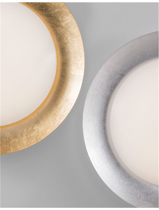 Plafoniera VITA White Outside Golden Leaf Inside 28W Diam. 50 cm Nova Luce