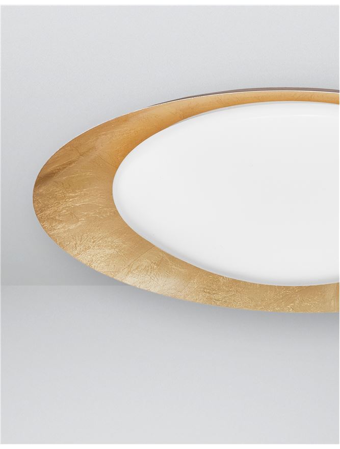 Plafoniera VITA White Outside Golden Leaf Inside 28W Diam. 50 cm Nova Luce