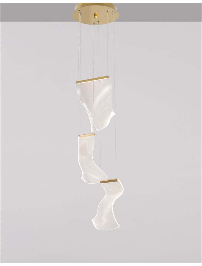 Lampa suspendata SIDERNO Gold Aluminium & Acrylic LED 16W NOVA LUCE