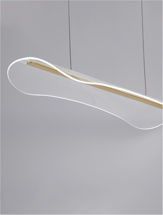 Lampa suspendata AGOS Gold Aluminium L98 NOVA LUCE