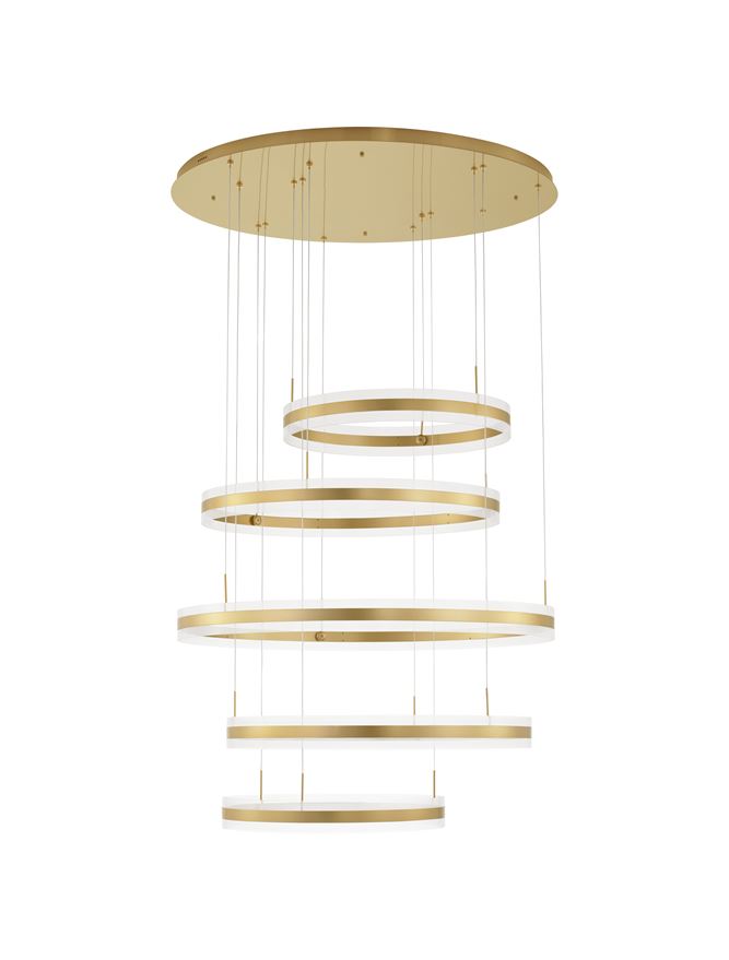 Lampa suspendata AGOS Round Gold Aluminium D106 NOVA LUCE