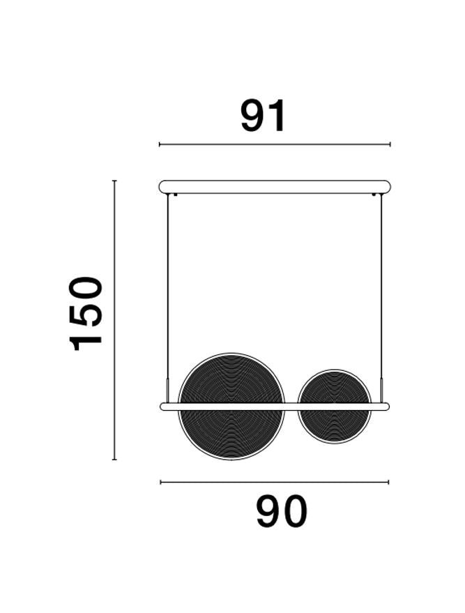 Lampa suspendata NOAH Coffee Brown Aluminium 3000K NOVA LUCE