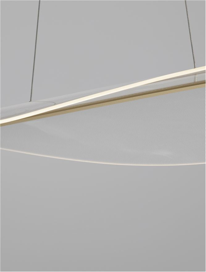 Lampa suspendata AGOS Gold Aluminium L95 NOVA LUCE