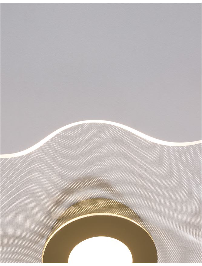 Plafoniera SIDERNO Gold Aluminium & Acrylic 31W Dim: 50 x 50 cm Nova Luce