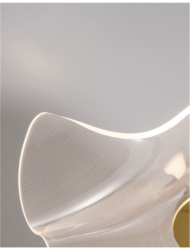 Plafoniera SIDERNO Gold Aluminium & Acrylic 31W Dim: 50 x 50 cm Nova Luce