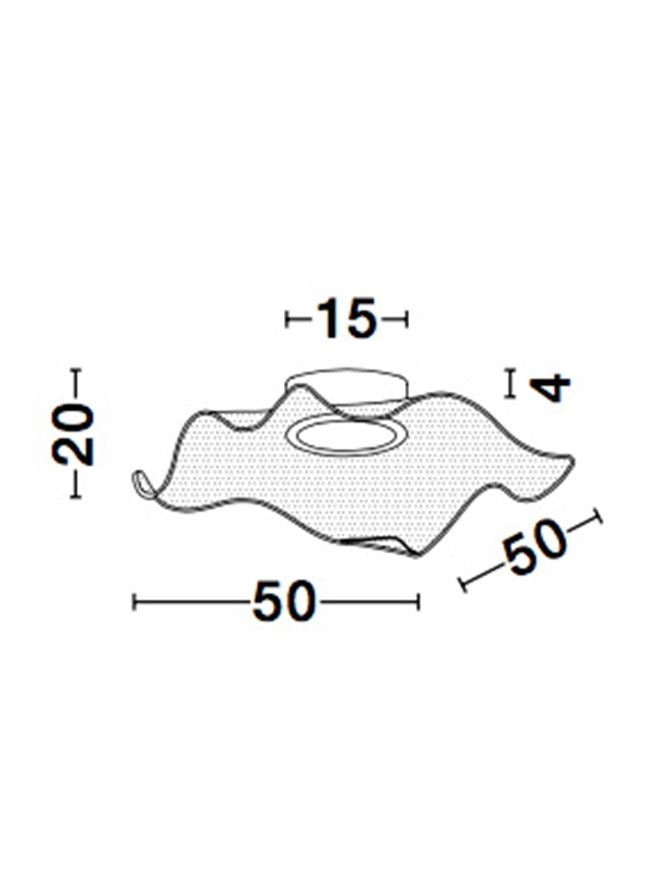 Plafoniera SIDERNO Gold Aluminium & Acrylic 31W Dim: 50 x 50 cm Nova Luce
