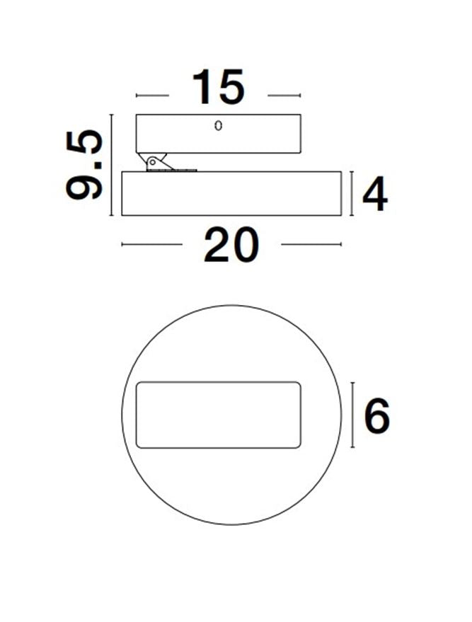 Plafoniera PERFECT Sandy Black Aluminium & Acrylic LED 20W 2700-6000K Changing CCT & Dimming Diam: 20 cm  Nova Luce