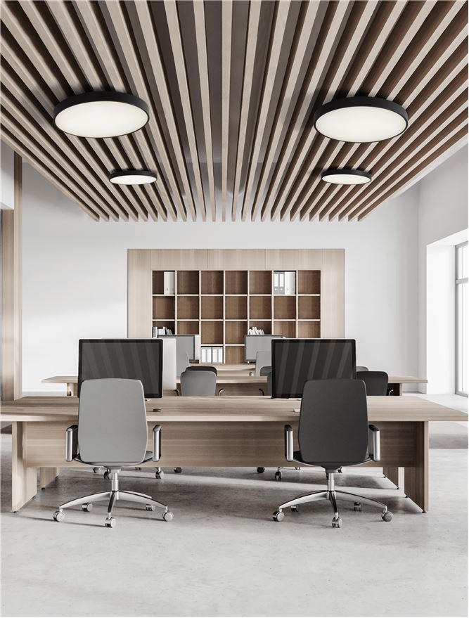Plafoniera PERFECT Sandy Black Aluminium & Acrylic Surface LED 40W 2700-6000K Changing CCT & Dimming Diam: 60 cm Nova Luce