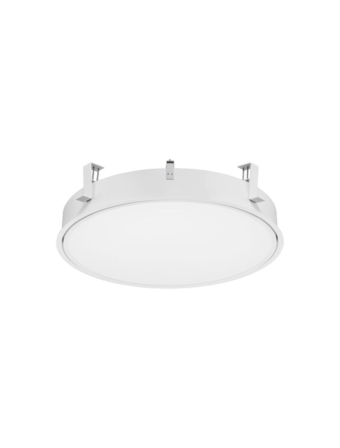 Plafoniera PERFECT Sandy White Aluminium & Acrylic Recessed Profile LED 40W 2700-6000K Changing CCT & Dimming Diam: 60 cm Nova Luce