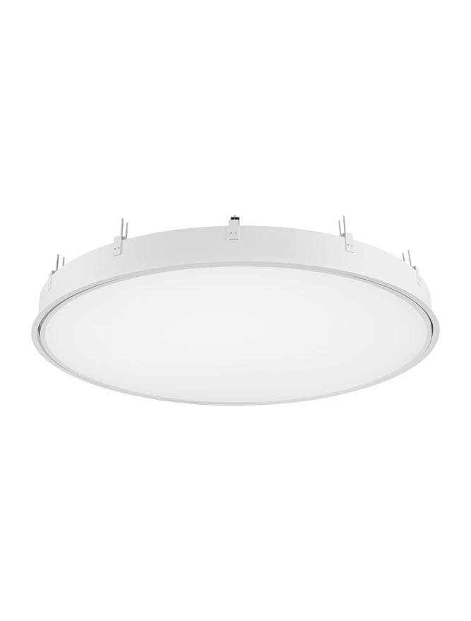 Plafoniera PERFECT Sandy White Aluminium & Acrylic Recessed Profile LED 120W 2700-6000K Changing CCT & Dimming Diam: 100 cm Nova Luce