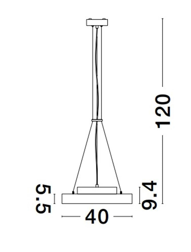 Lampa suspendata PERFECT Sandy White Aluminium & Acrylic Pendant LED 24W 2700-6000K Changing CCT & Dimming Diam: 40 cm Nova Luce