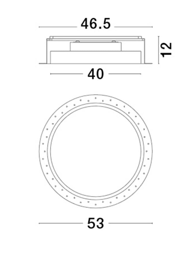 Plafoniera PERFECT Sandy White Aluminium & Acrylic Trimless Profile LED 24W 2700-6000K Changing CCT & Dimming Diam: 40 cm  Nova Luce