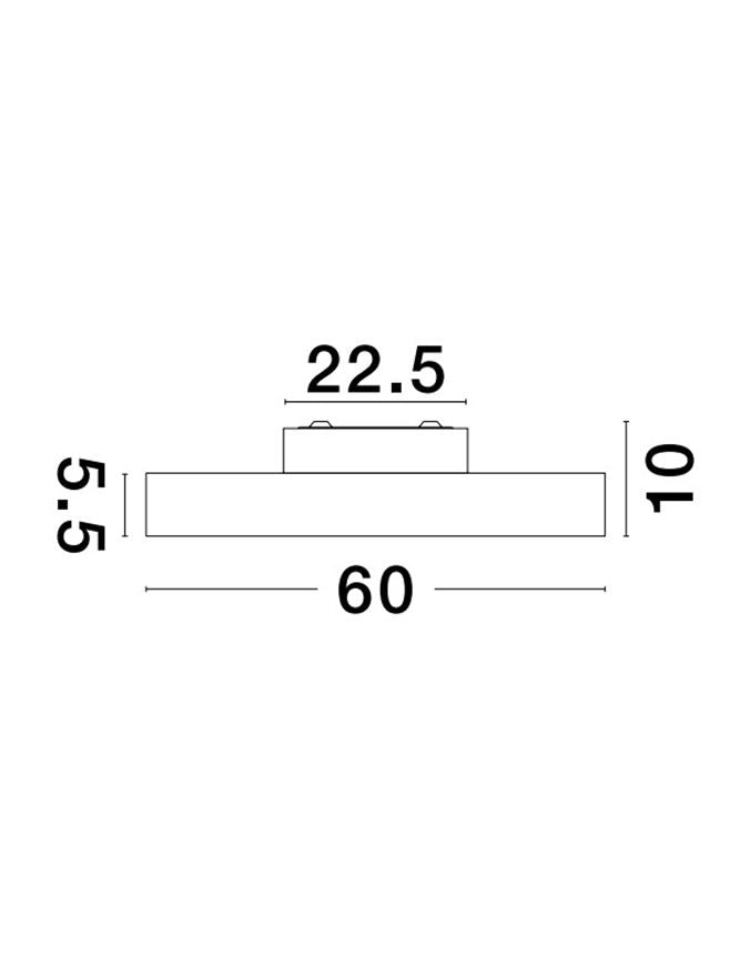 Plafoniera PERFECT Sandy Black Aluminium & Acrylic Surface LED 40W 3000K  Diam: 60 cm  Nova Luce