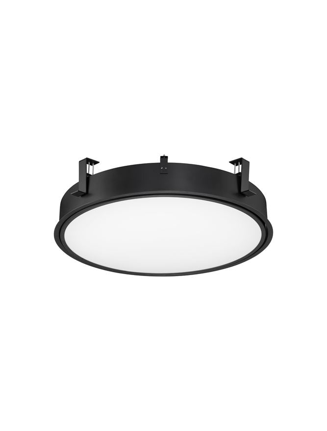 Plafoniera PERFECT Sandy Black Aluminium & Acrylic Recessed Profile LED 40W 3000K  Diam: 60 cm  Nova Luce