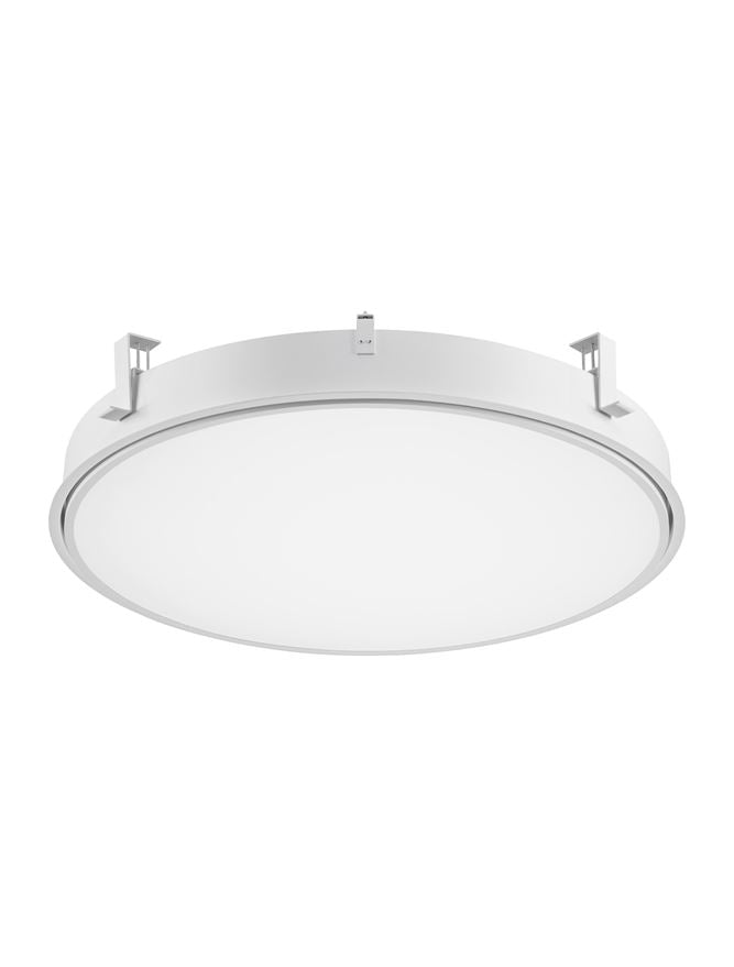 Plafoniera PERFECT Sandy White Aluminium & Acrylic Recessed Profile LED 80W 3000K Diam: 80 cm Nova Luce