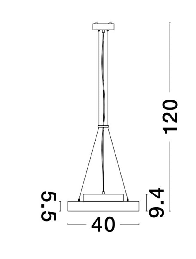 Lampa suspendata PERFECT Sandy White Aluminium & Acrylic Pendant LED 24W 3000K Diam: 40 cm  Nova Luce