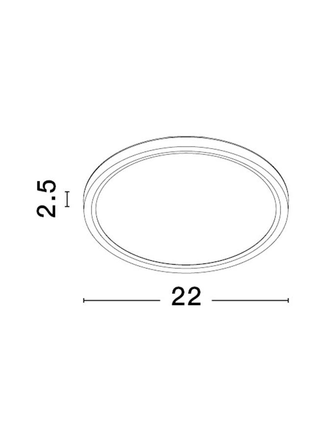 Plafoniera DIXIE negru 18W Diam.22 Nova Luce