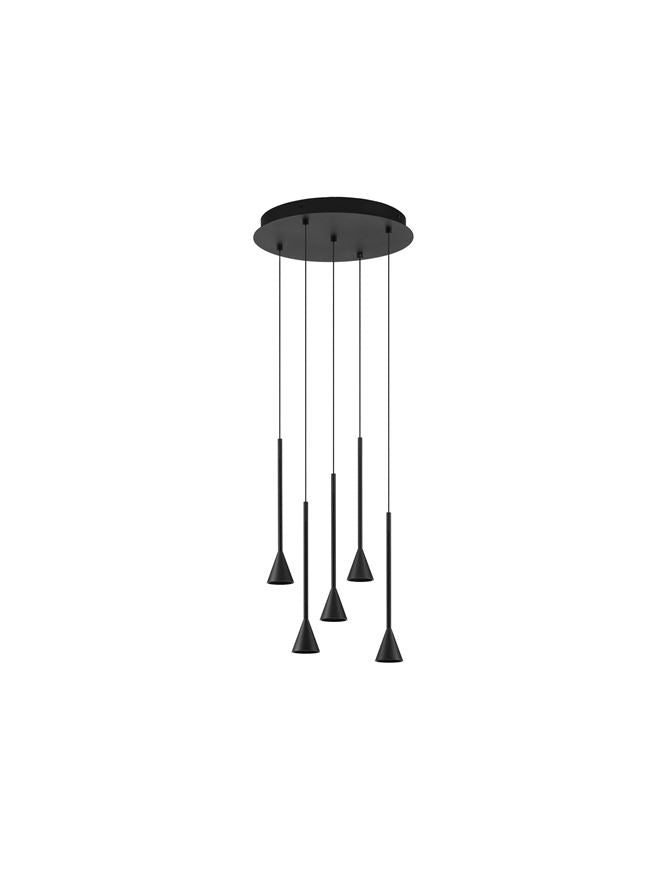 Lampa suspendata NET Black Aluminium 5 1312Lm NOVA LUCE