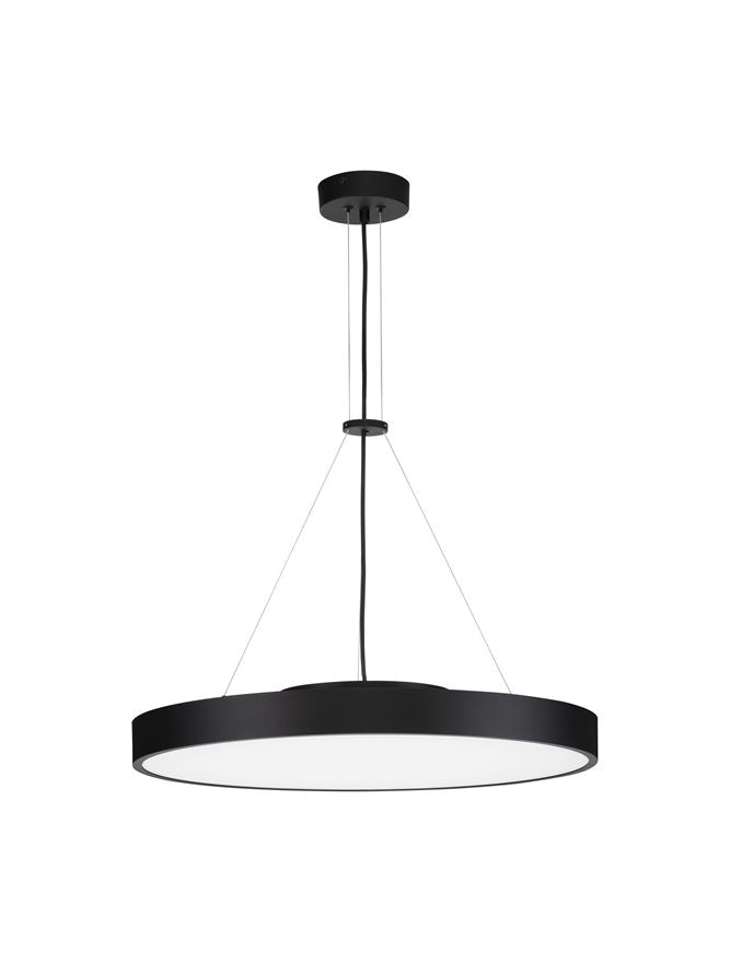 Lampa suspendata PERFECT Sandy Black Aluminium & Acrylic Pendant LED 40W 3000K  Diam: 60 cm  Nova Luce