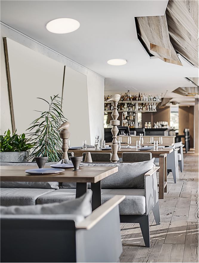 Plafoniera PERFECT Sandy White Aluminium & Acrylic Trimless Profile LED 40W 3000K Diam: 60 cm Nova Luce