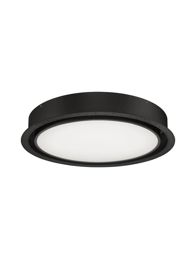 Plafoniera PERFECT Sandy Black Aluminium & Acrylic Trimless Profile LED 40W 3000K Diam: 60 cm Nova Luce