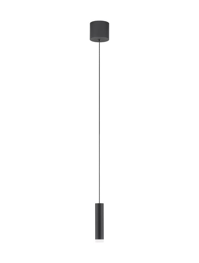 Suspensie DOC Sandy Black Aluminium LED 5W 3000K Diam: 3 cm H. 12 cm Nova Luce