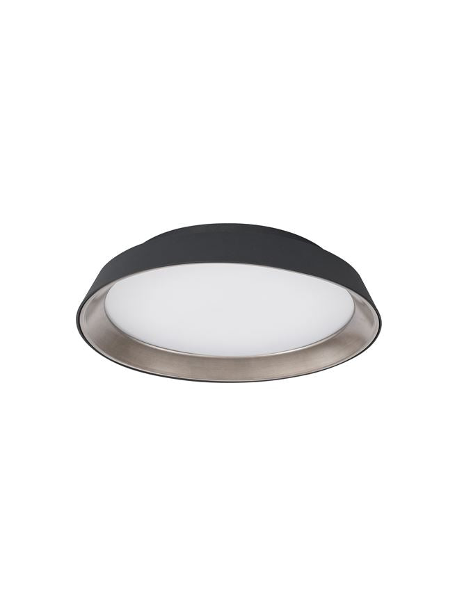Plafoniera VELA Sandy Black Outside Coffee Inside Aluminium & Acrylic  Led 30W 3000K  Diam: 45 cm Nova Luce