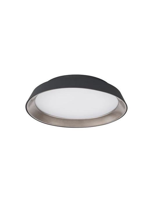 Plafoniera VELA Sandy Black Outside Coffee Inside Aluminium & Acrylic  Led 30W 3000K  Diam: 45 cm Nova Luce