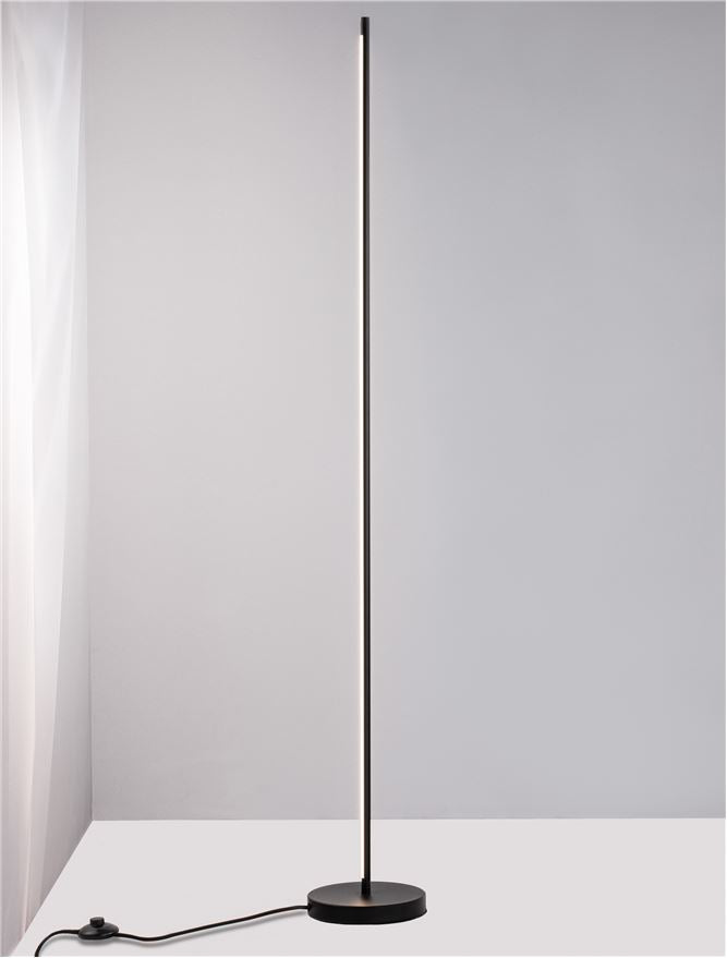 Lampadar COLBY black led 18W 3000K IP20 H150cm Nova Luce