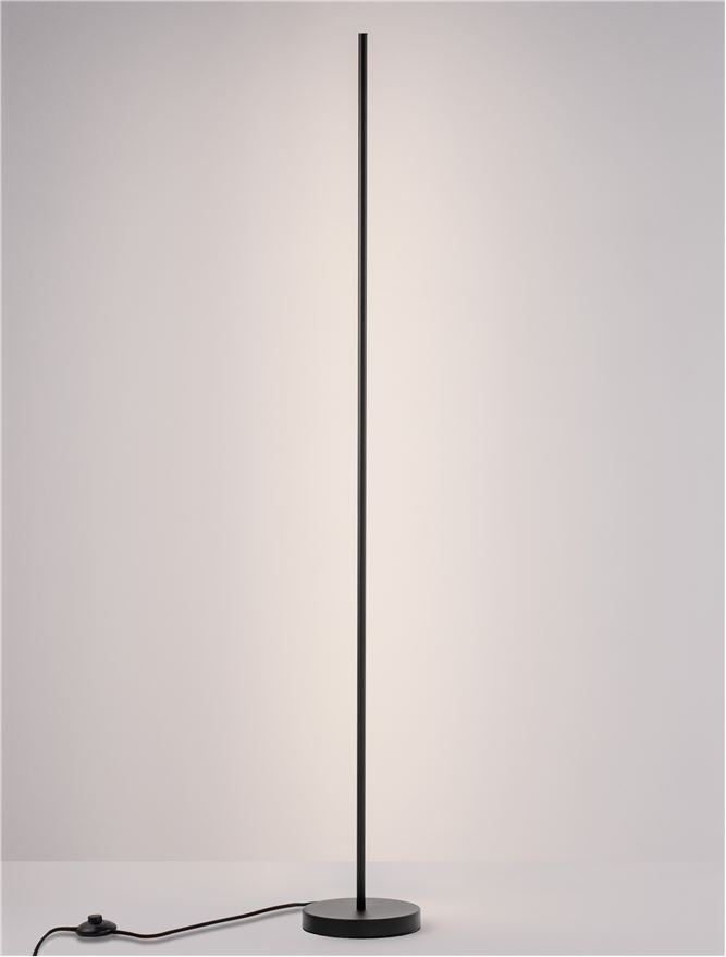 Lampadar COLBY black led 18W 3000K IP20 H150cm Nova Luce