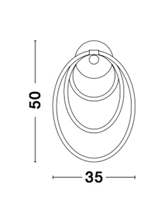 Aplica de interior CERELIA gold 29,5W  3000K IP20 H50cm Nova Luce