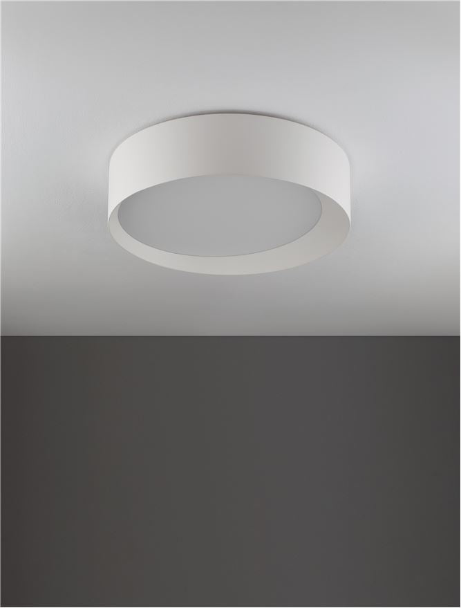 Plafoniera OBY Sandy White Aluminium & Acrylic 30W Diam: 45 cm Nova Luce