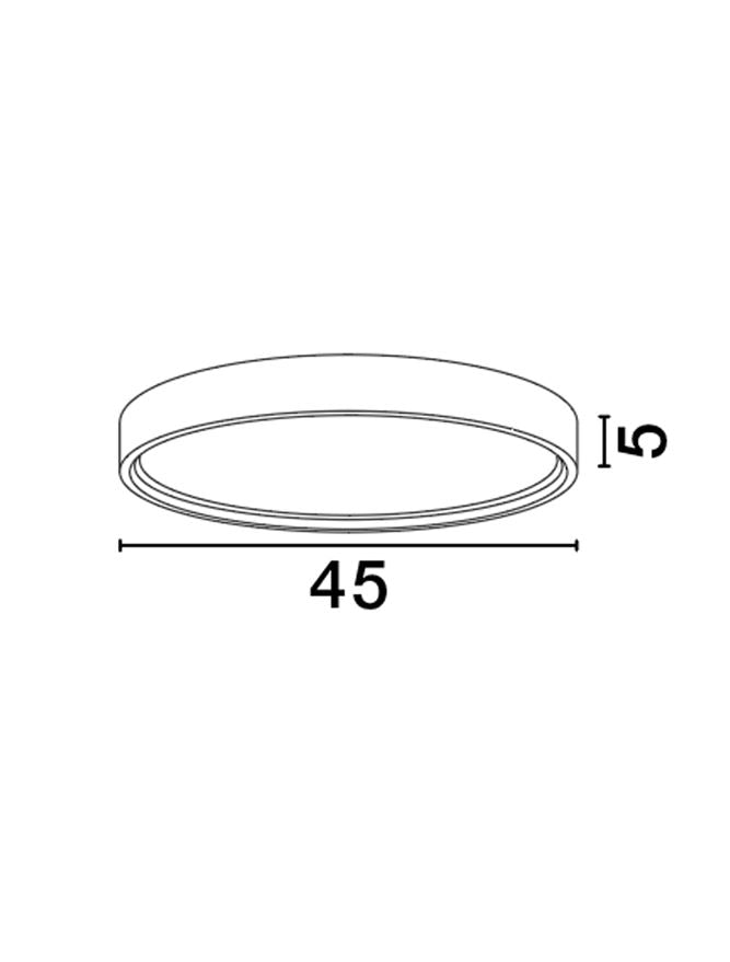 Plafoniera OLAF Sandy White Aluminium & Acrylic  Led 30W 3000K  Diam: 45 cm Nova Luce