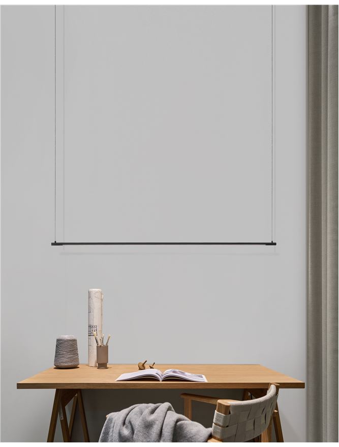 Lampa suspendata Orizontala ELETTRA Black NOVA LUCE