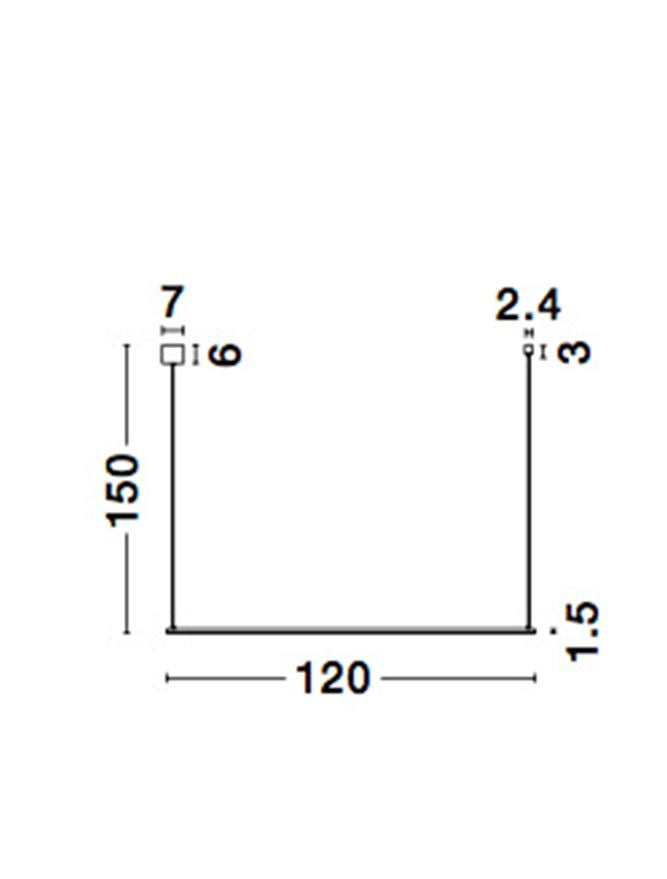Lampa suspendata Orizontala ELETTRA Gold NOVA LUCE