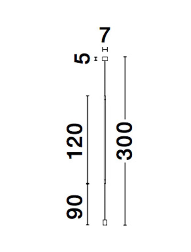 Lampa suspendata Vertical ELETTRA Gold D7 NOVA LUCE