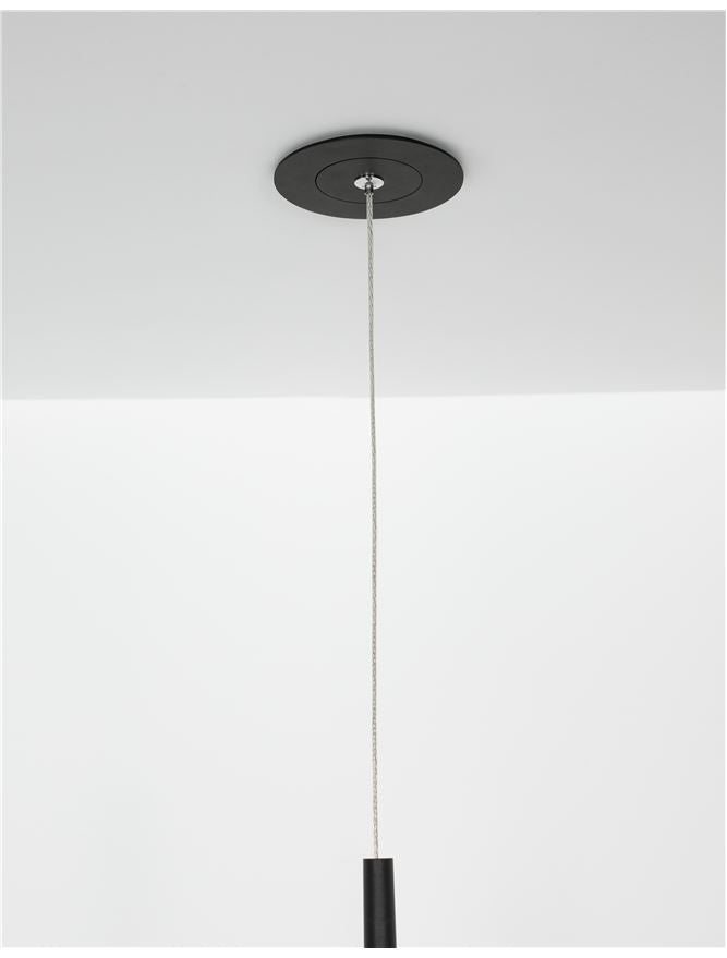 Lampa suspendata Vertical ELETTRA Sandy Black D7 NOVA LUCE