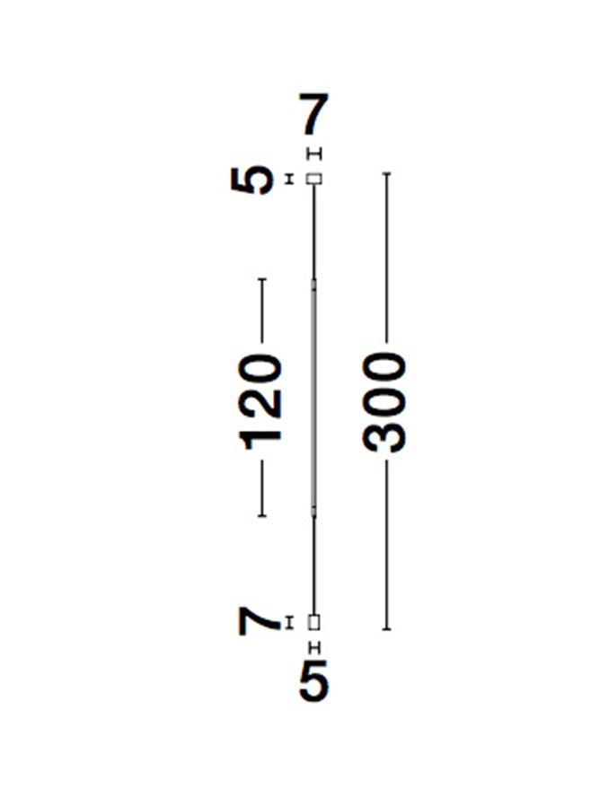 Lampa suspendata Vertical ELETTRA Black D7 NOVA LUCE