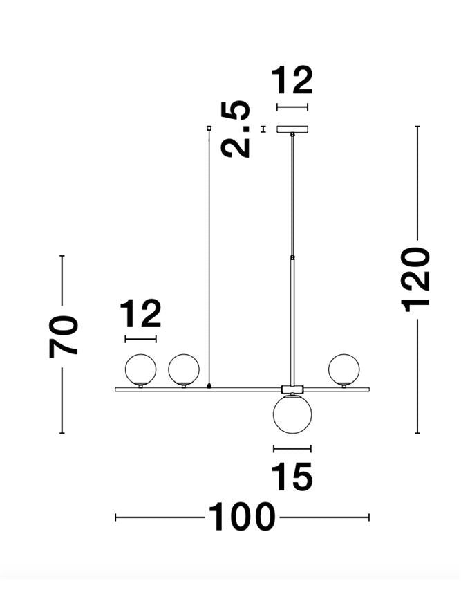 Lampa suspendata IMPERO 4 NOVA LUCE