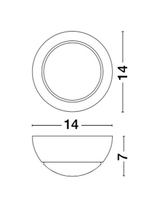 Aplica de interior ODIN black 5W 247lm 3000K D 14cm H=14cm IP20 Nova Luce