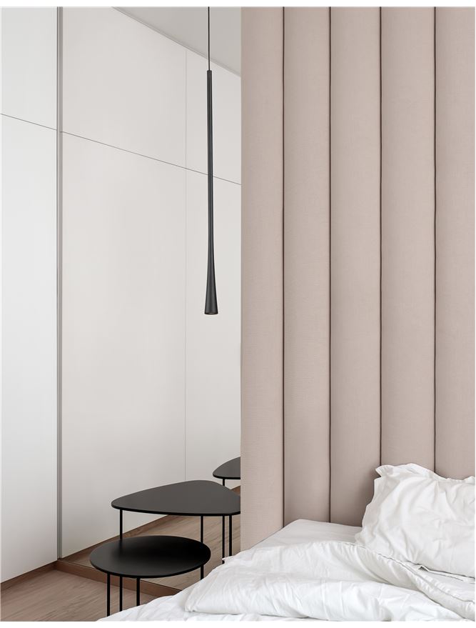 Lampa suspendata GOCCIO Black Aluminium & Steel Black LED 7 NOVA LUCE