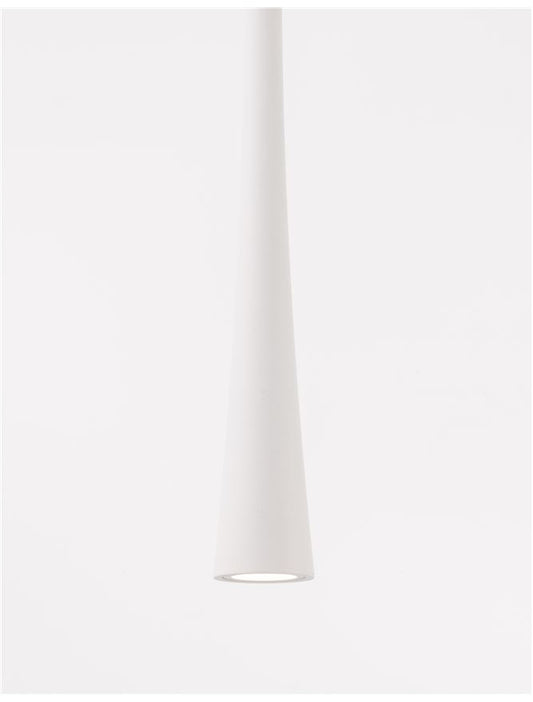 Lampa suspendata GOCCIO White Aluminium & Steel White Fabric Wire NOVA LUCE