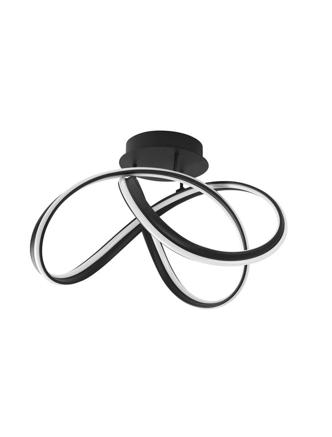 Plafoniera TRUNO Sandy Black Aluminium & Acrylic Led 60W 3000K Diam: 52 cm Nova Luce