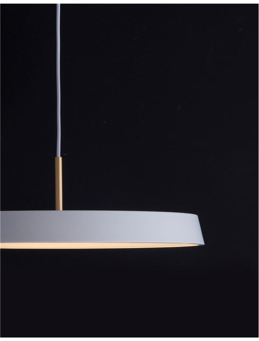 Lampa suspendata VETRO Satin Gold Aluminium & Acrylic Black Fabric Wire NOVA LUCE
