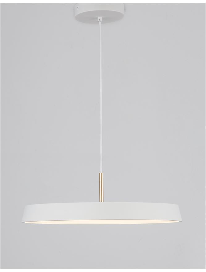 Lampa suspendata VETRO Satin Gold Aluminium & Acrylic Black Fabric Wire NOVA LUCE
