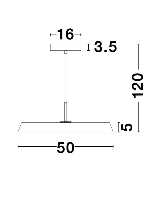 Lampa suspendata VETRO Matt Black Aluminium & Acrylic NOVA LUCE