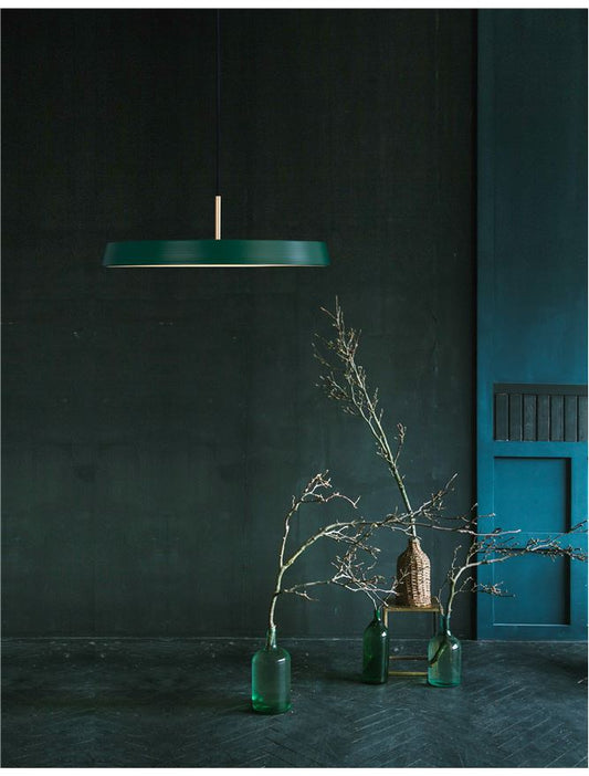 Lampa suspendata VETRO Matt Green Aluminium & Acrylic NOVA LUCE