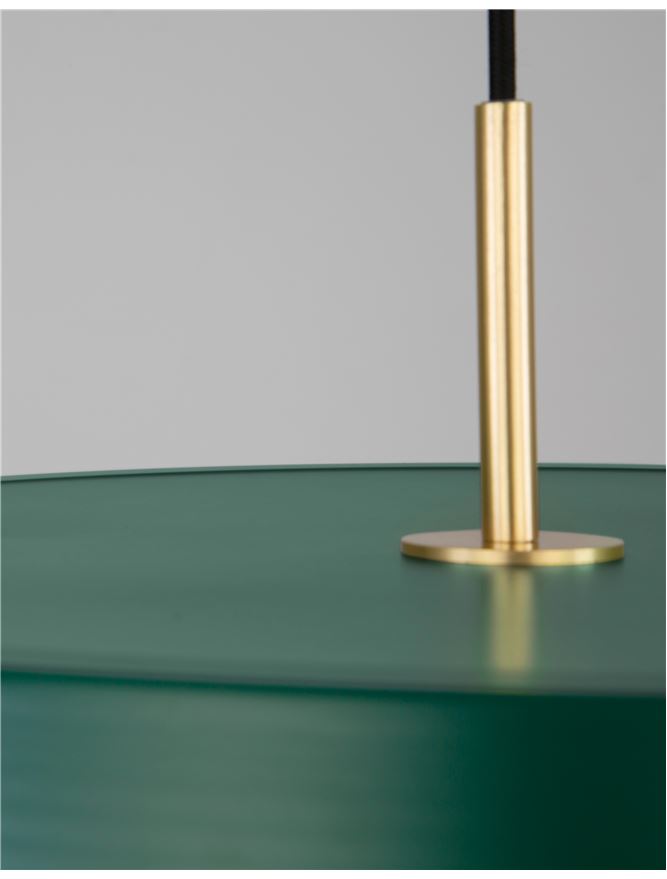 Lampa suspendata VETRO Matt Green Aluminium & Acrylic NOVA LUCE